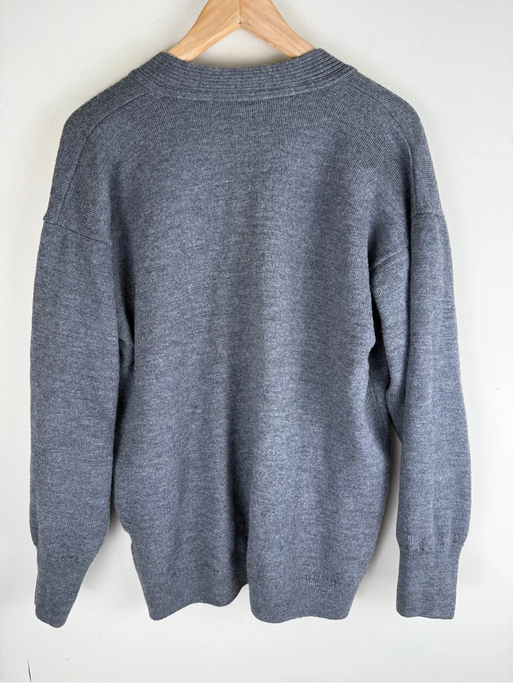 VTG Hodgson Of Scotland Men’s Gray 100% Merino Wool Button Up Cardigan Size 36